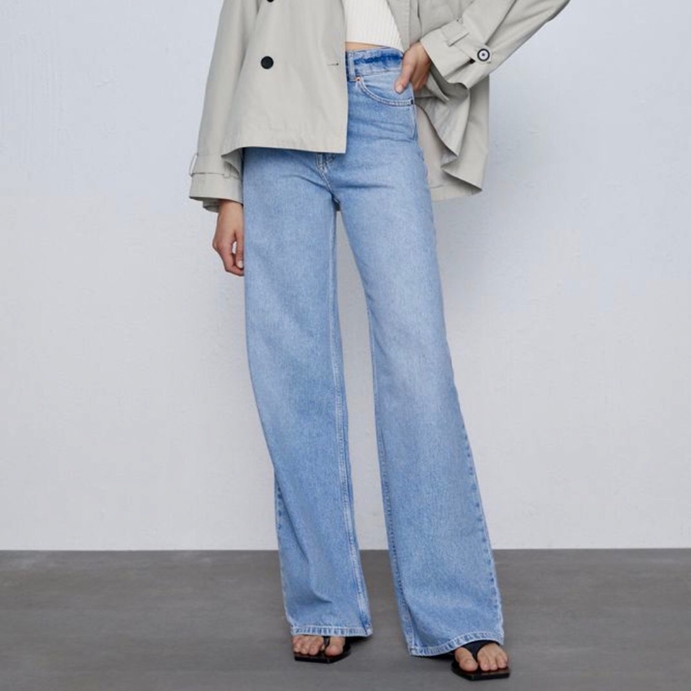 Zara Wide Leg Denim Jean